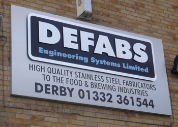 Factory signage in Derby