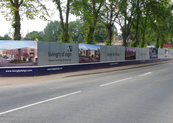 Metalic Finish Of These Hoardings Made The Site Spank Of Quality